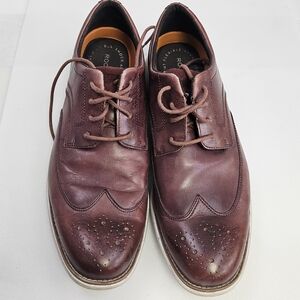 Rockport Kessler Wingtip Oxford Shoes CH5310 Leather Dark‎ Cherry Men 11.5M